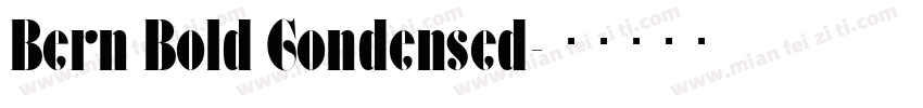 Bern Bold Condensed字体转换